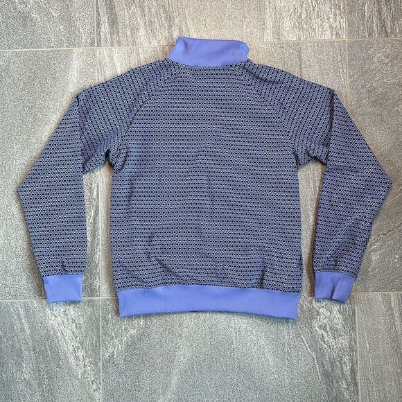 NWT Athleta Lightweight Brooklyn Bomber Jacket Geometric Periwinkle Blue Pockets - Picture 9 of 16